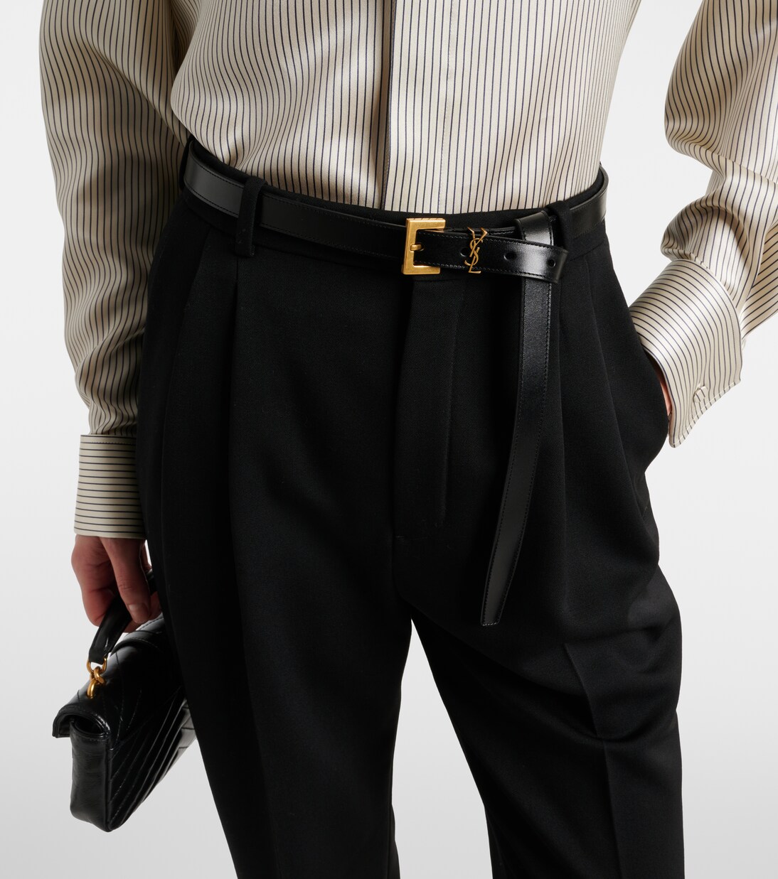 Ceinture Cassandre 20 en cuir à tannage végétal | Saint Laurent