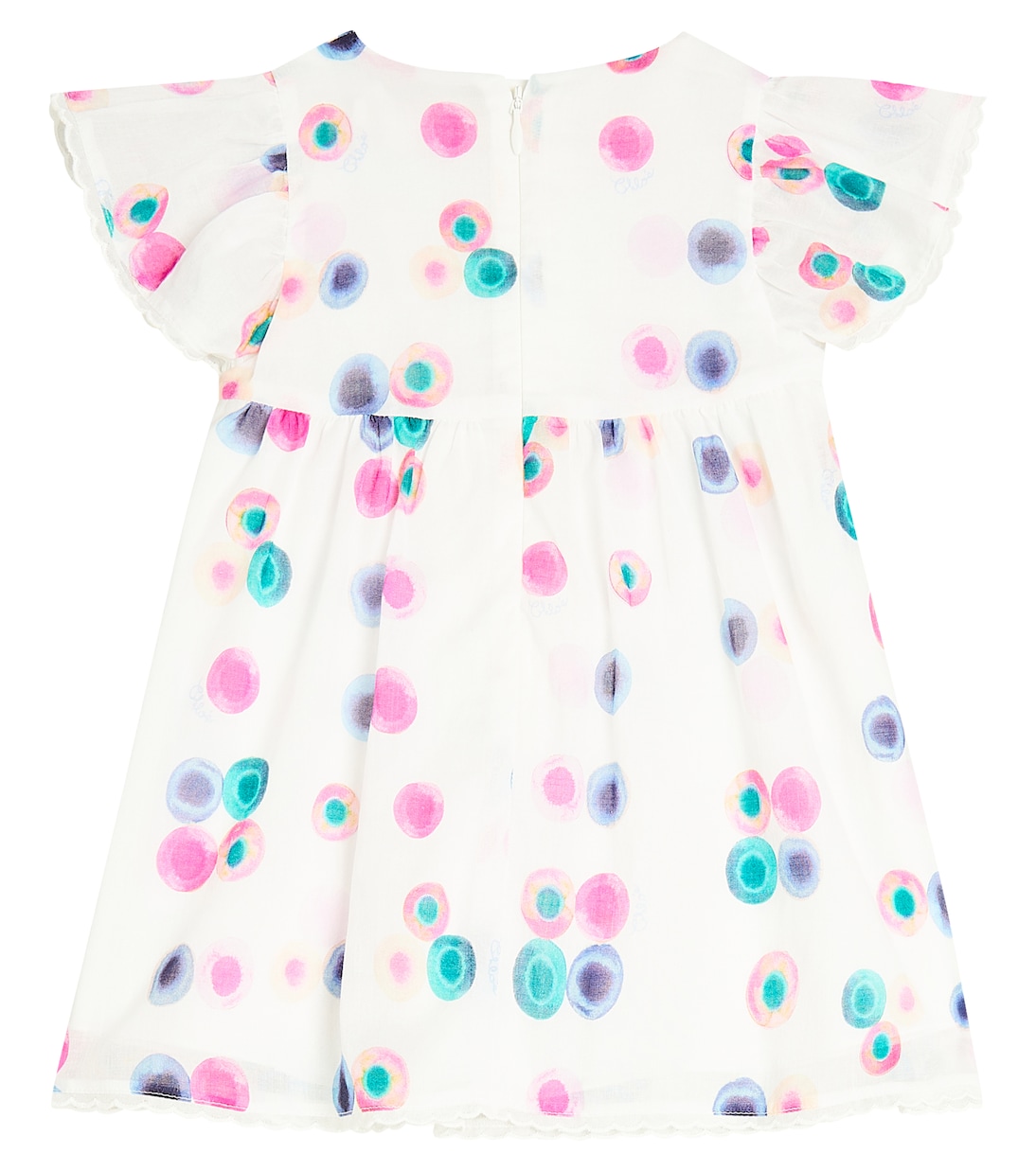 Baby - Abito in cotone con stampa | Chloé Kids