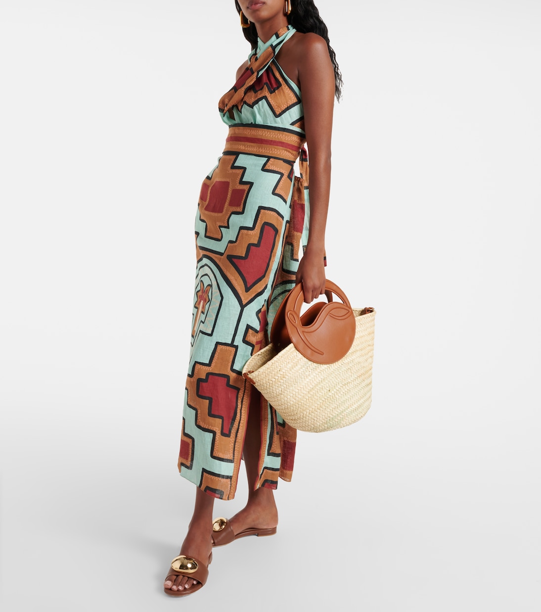 Cabas Biloumoon en paille et cuir | Christian Louboutin