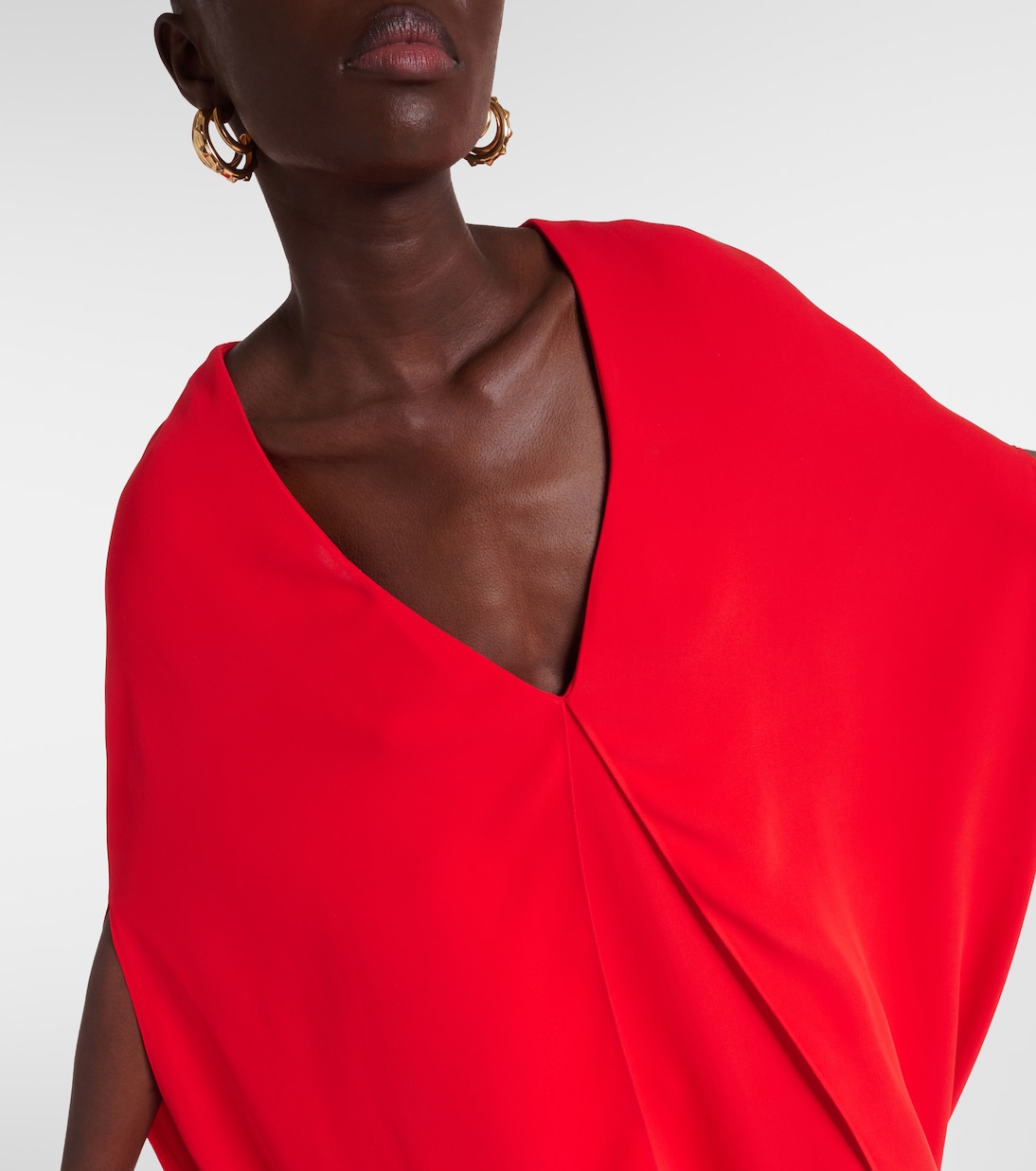 Caped silk gown | Valentino