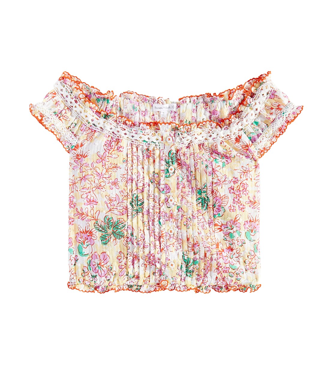 Alba floral shirt | Poupette St Barth Kids