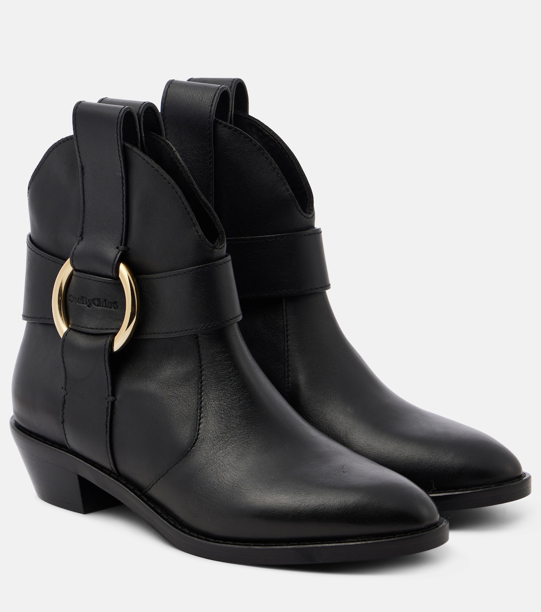 New Ring leather ankle boots | See By Chloé