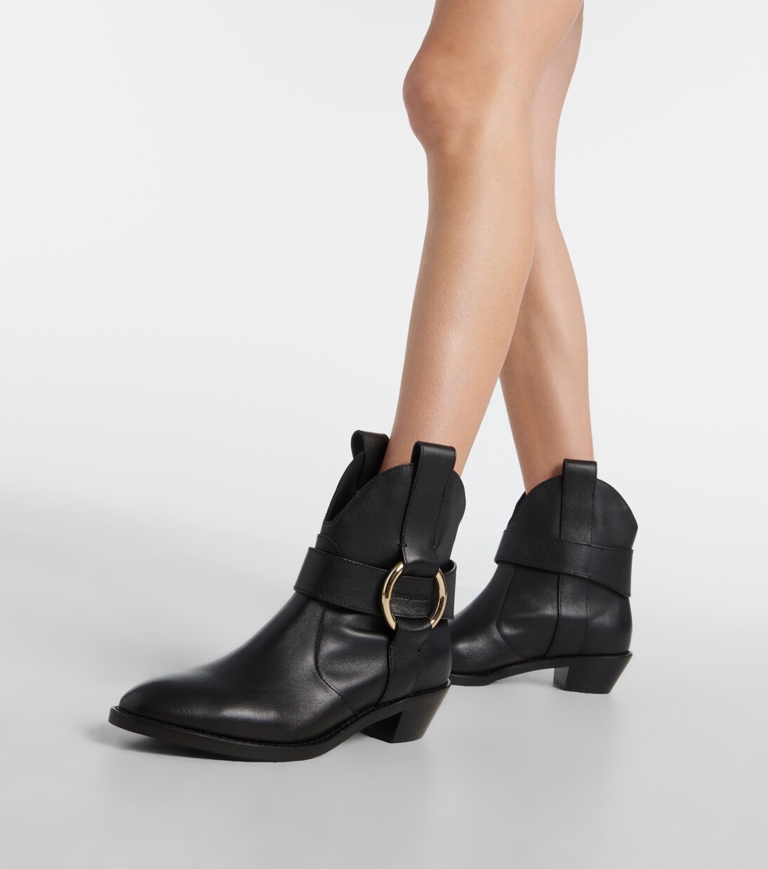 New Ring leather ankle boots | See By Chloé