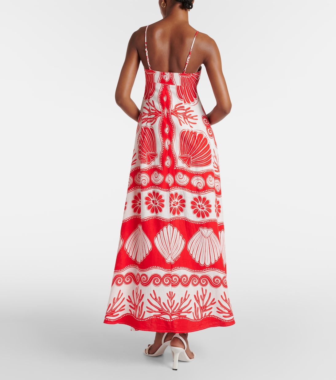 Robe longue Ainika Shell en lin | Farm Rio