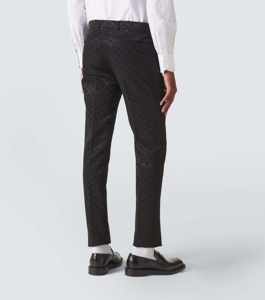 GG cotton-blend straight pants | Gucci