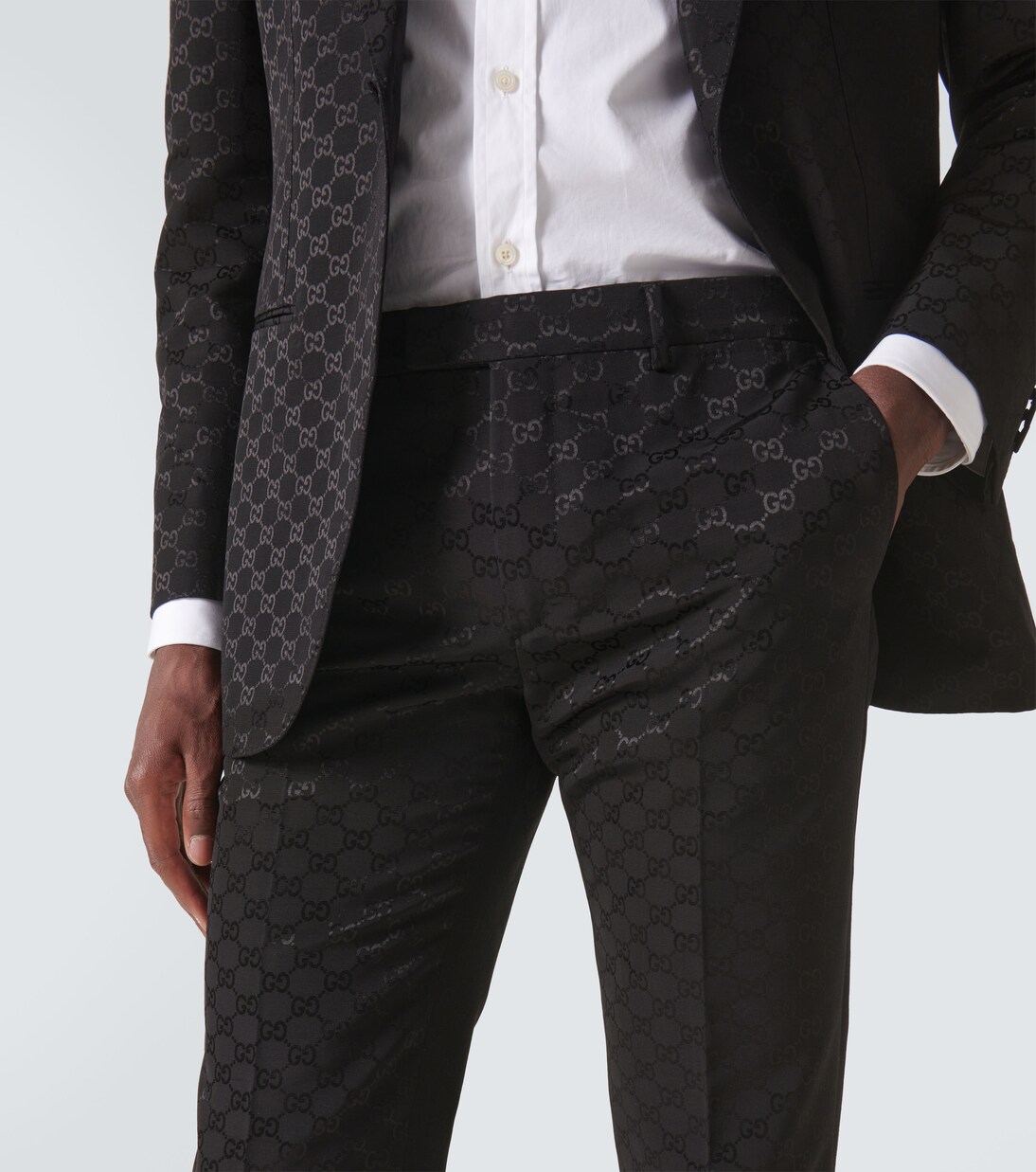 GG cotton-blend straight pants | Gucci