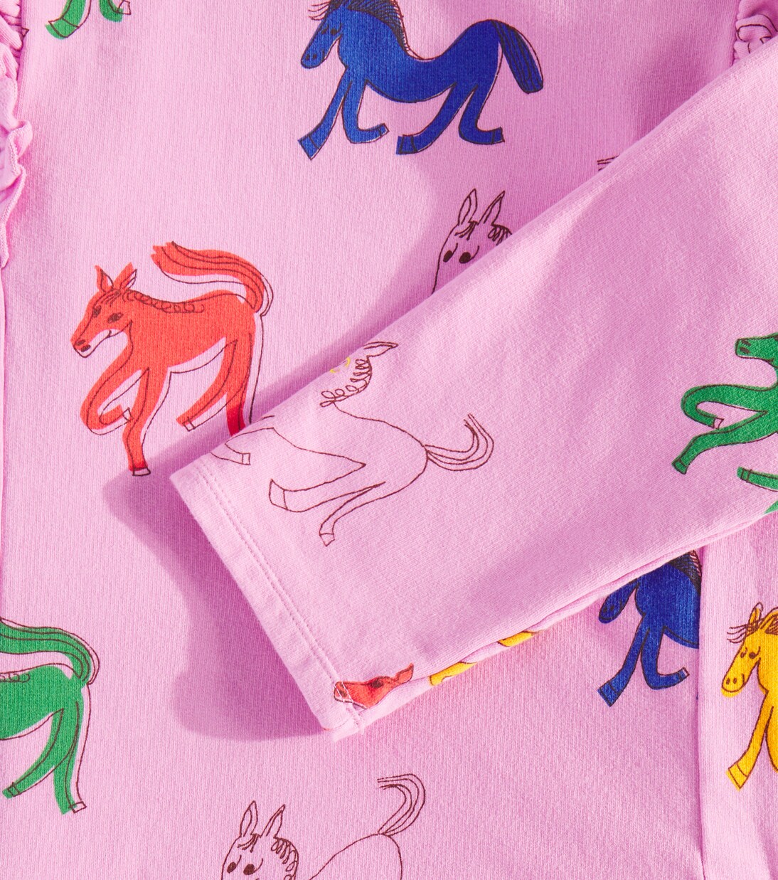 Wonder Horse ruffled cotton sweatshirt | Bobo Choses