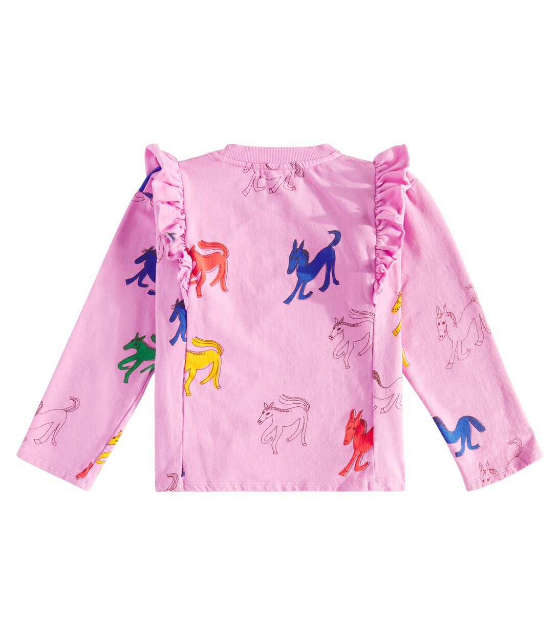 Wonder Horse ruffled cotton sweatshirt | Bobo Choses
