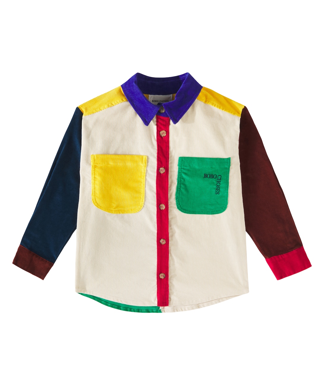 Bobo Square colorblocked corduroy shirt | Bobo Choses