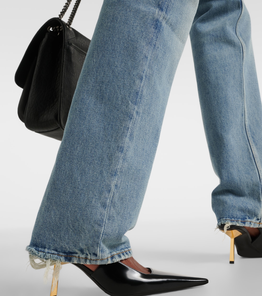 Jeans rectos Nico de tiro alto | Saint Laurent