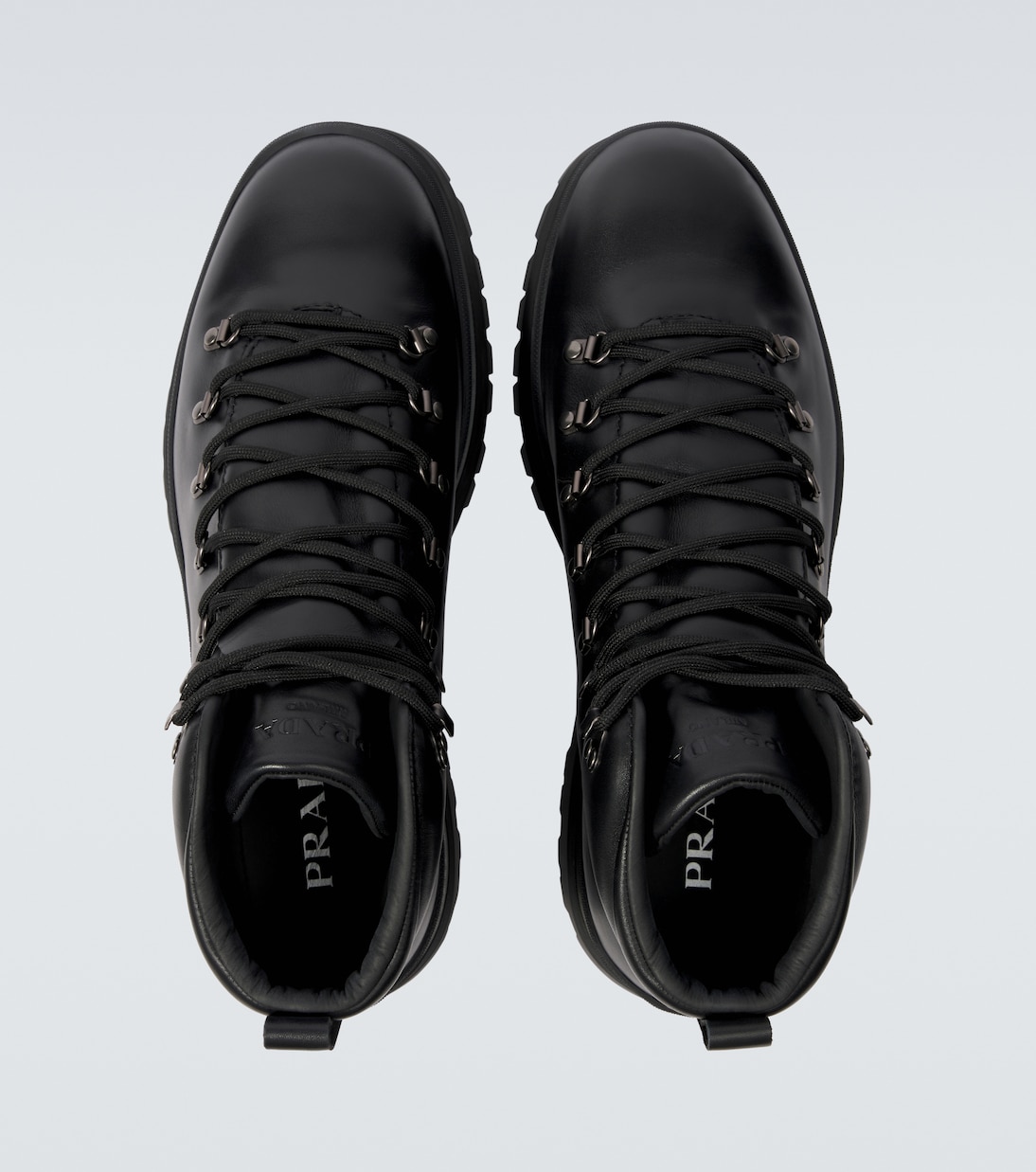 Brixxen leather lace-up boots | Prada