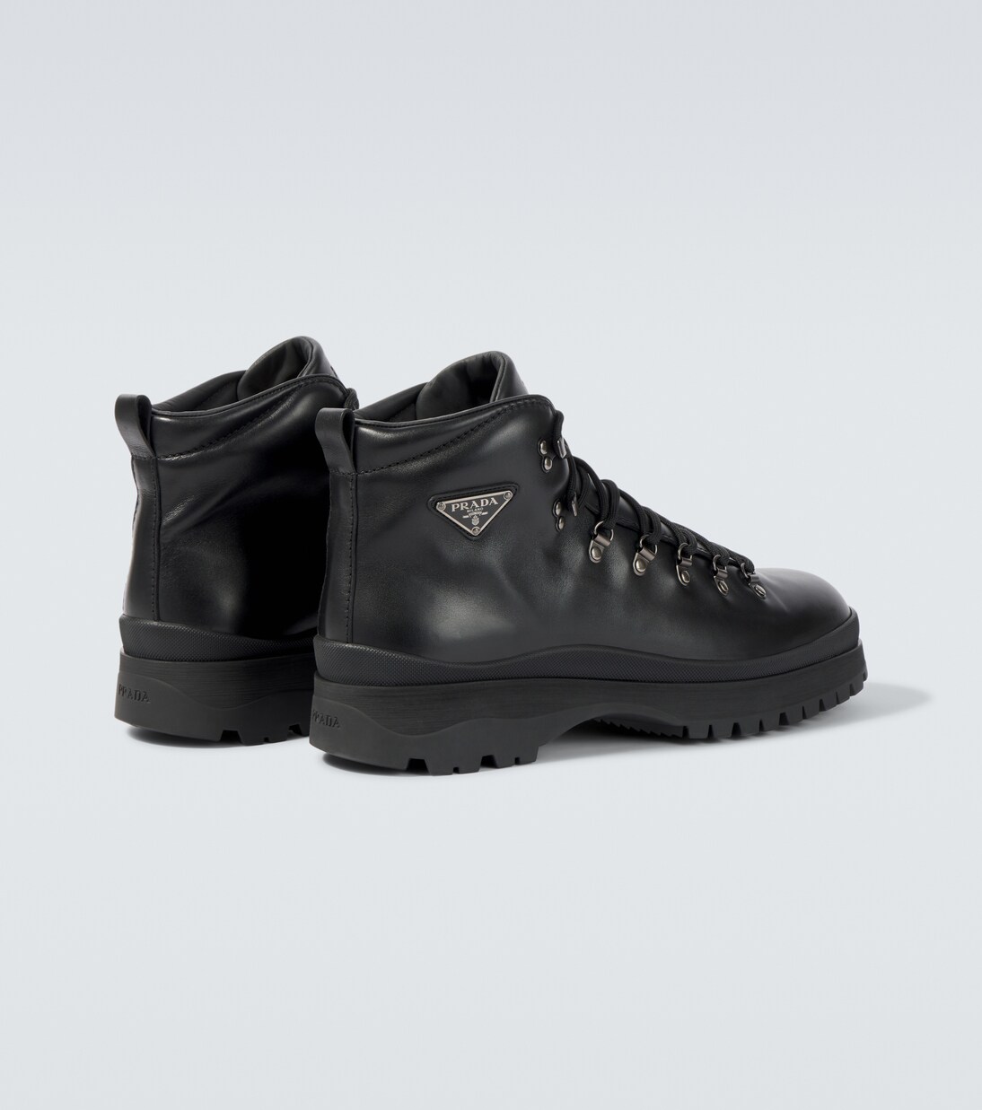 Brixxen leather lace-up boots | Prada