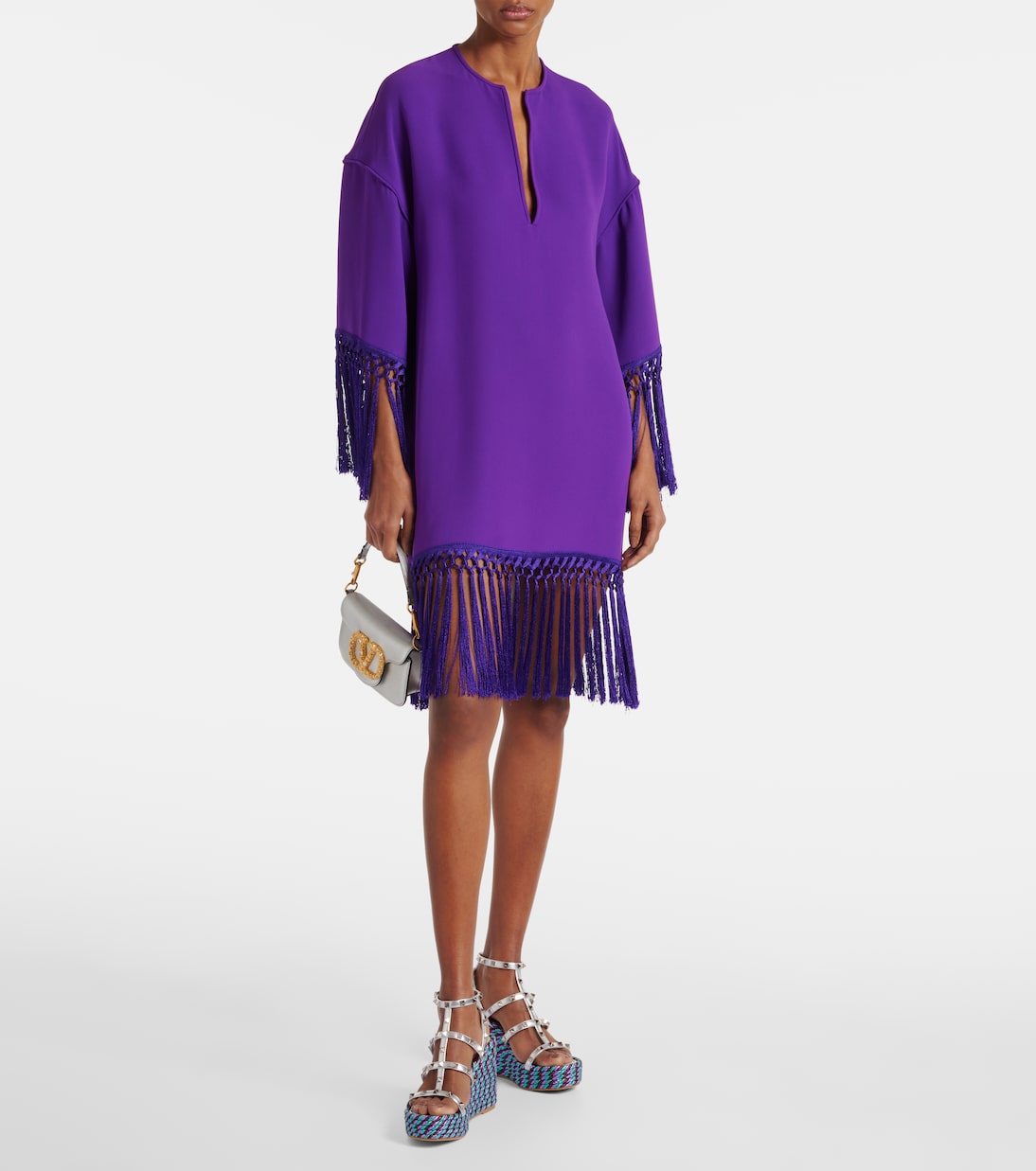 Rockstud leather espadrille wedges | Valentino Garavani