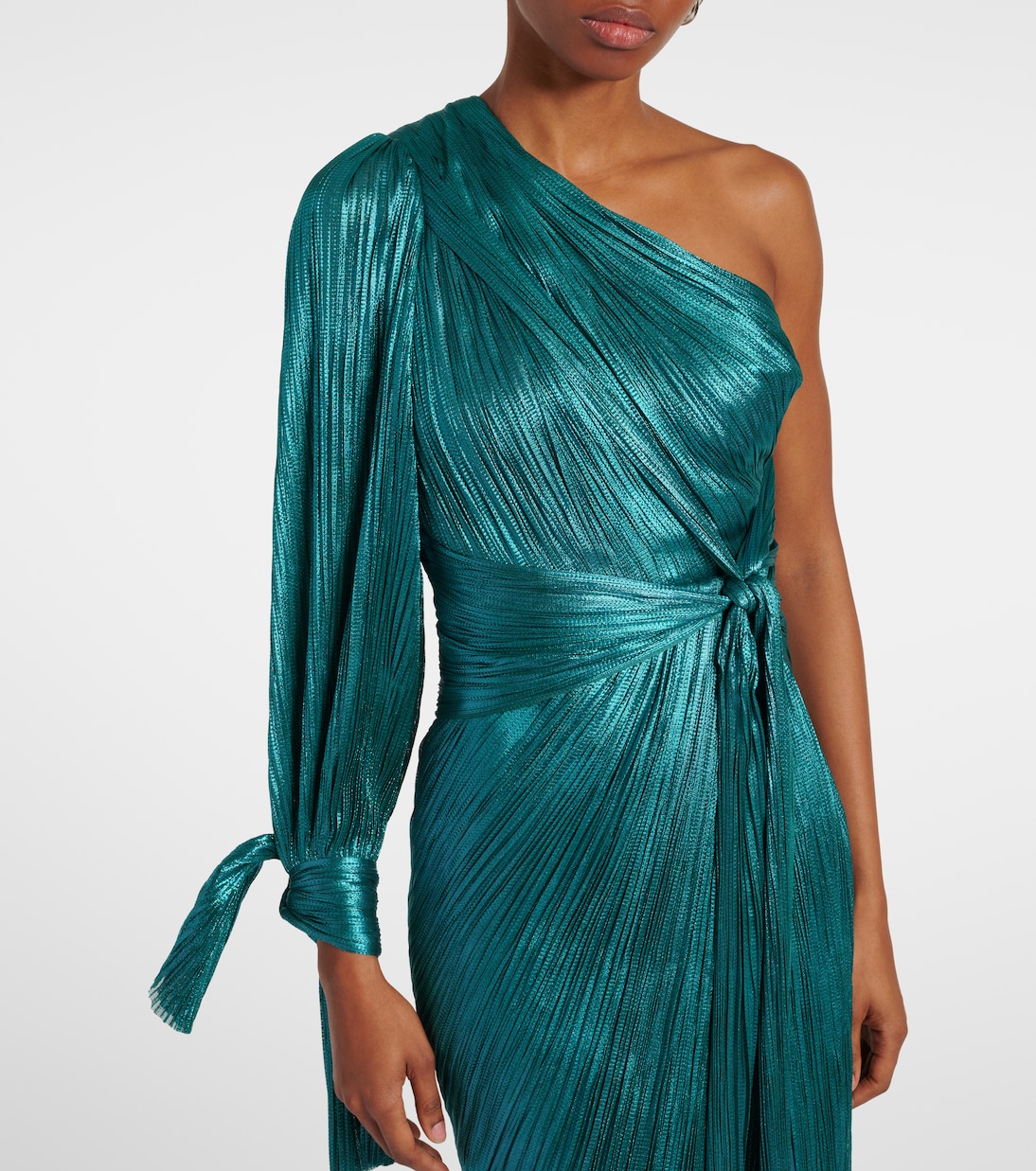 One-Shoulder-Robe Palmer aus Seide | Maria Lucia Hohan