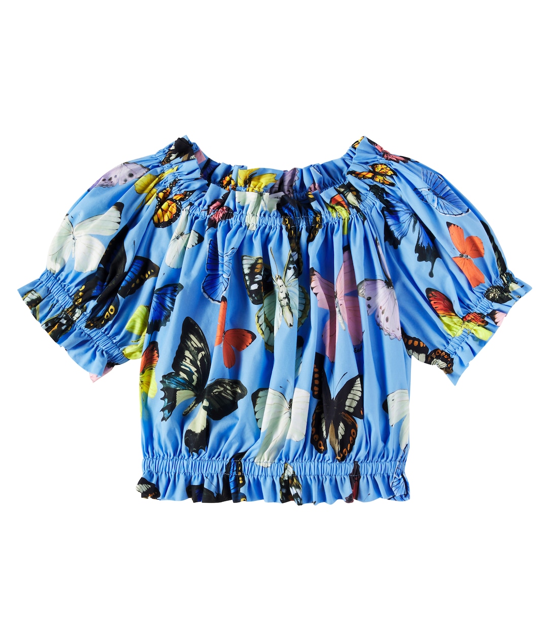 Top de popelín de algodón estampado | Dolce&Gabbana Kids