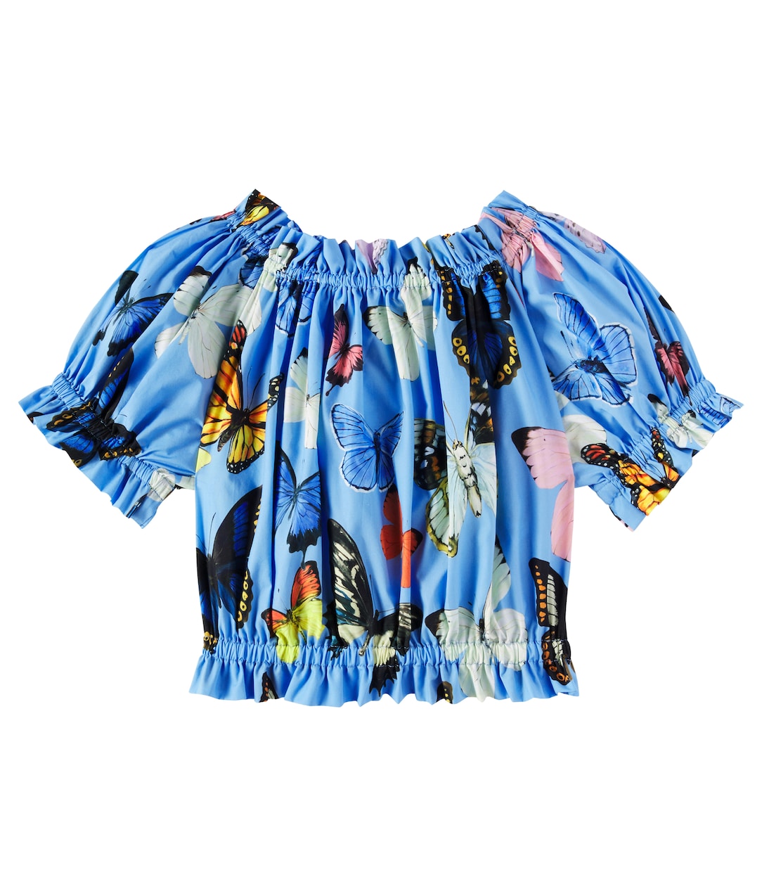 Top de popelín de algodón estampado | Dolce&Gabbana Kids