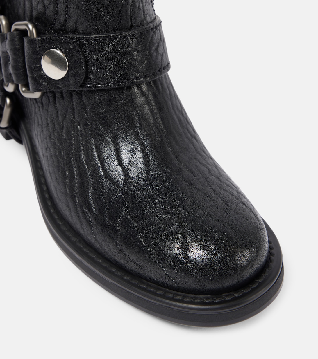 Leather biker boots | Miu Miu