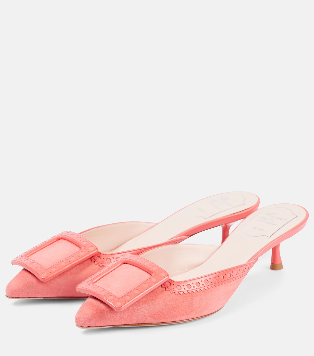 Mules Viv’ In The City en daim | Roger Vivier