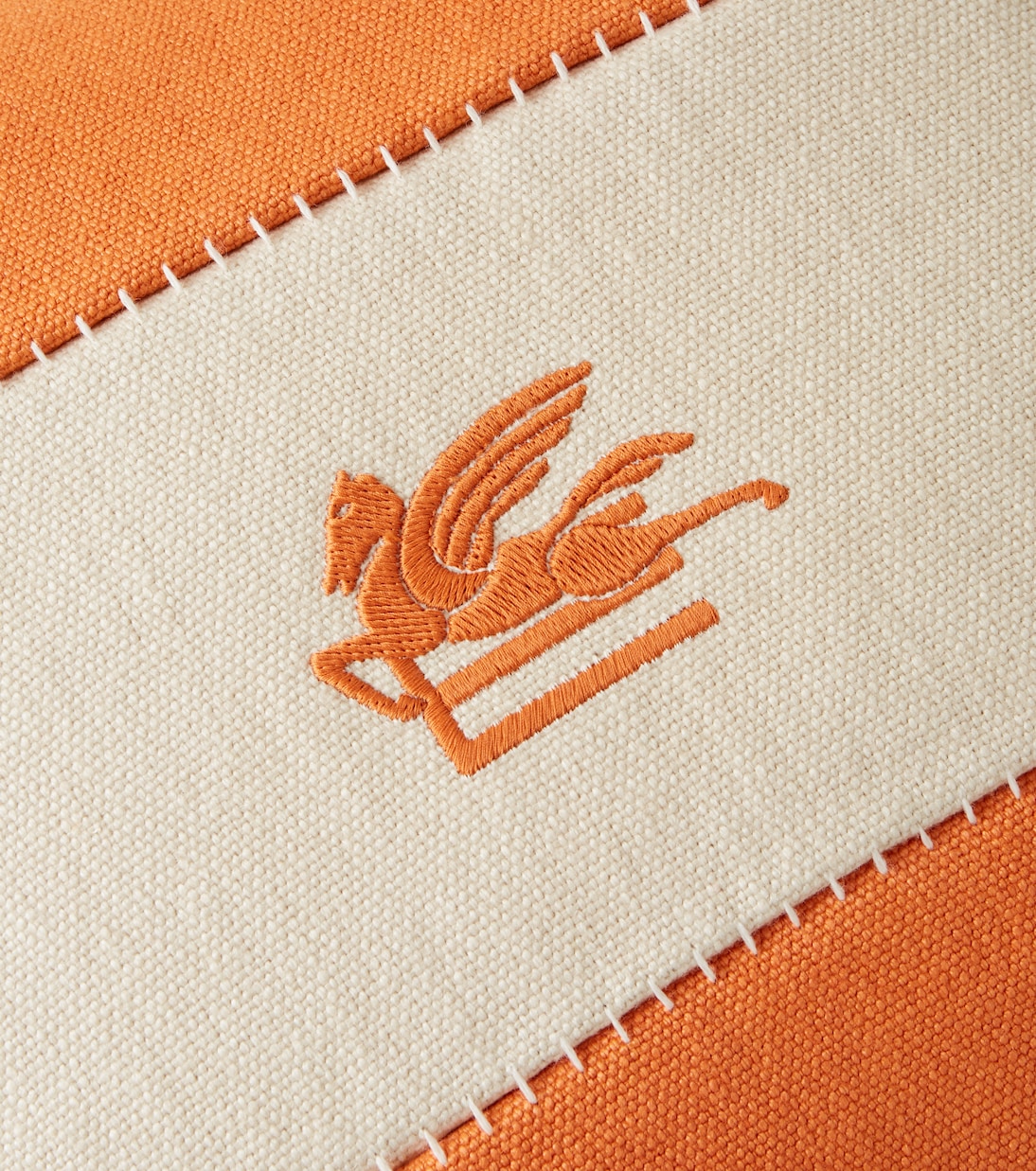 Pegaso embroidered linen cushion | Etro
