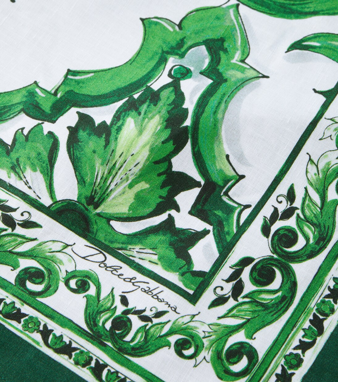 Majolica linen placemat and napkin set | Dolce&Gabbana Casa