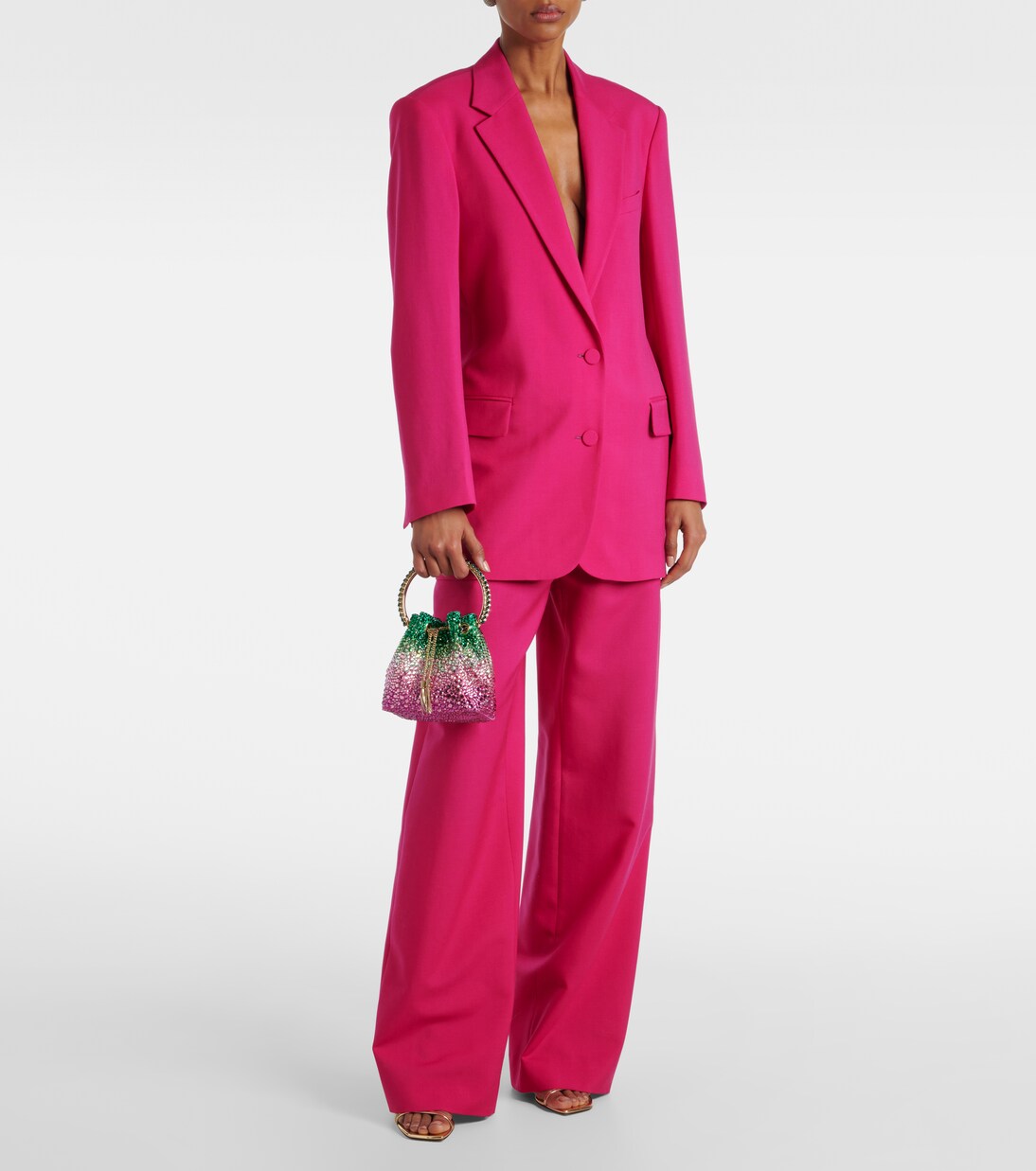 Bon Bon Small embellished bucket bag | Jimmy Choo