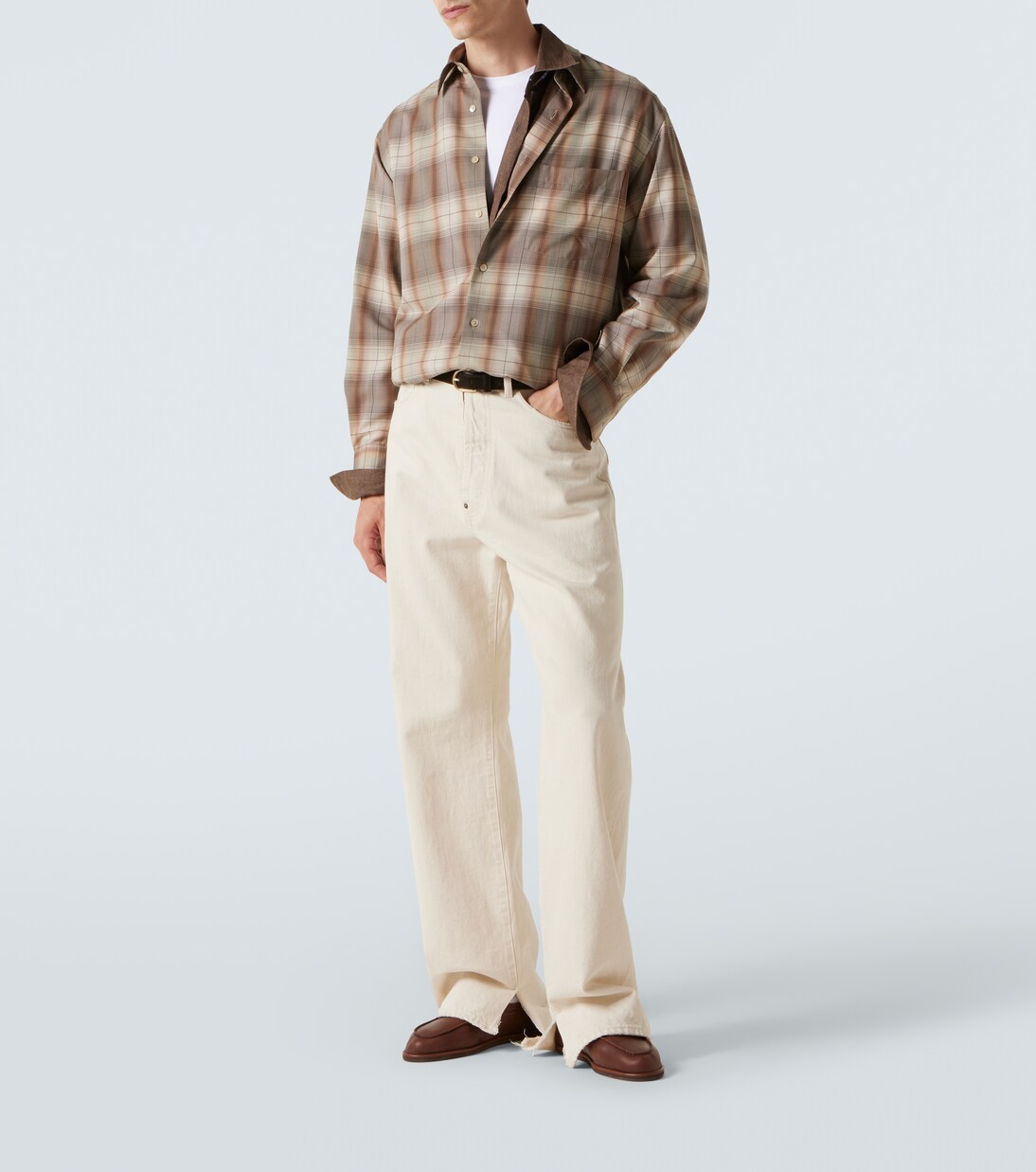 Checked wool shirt | Auralee