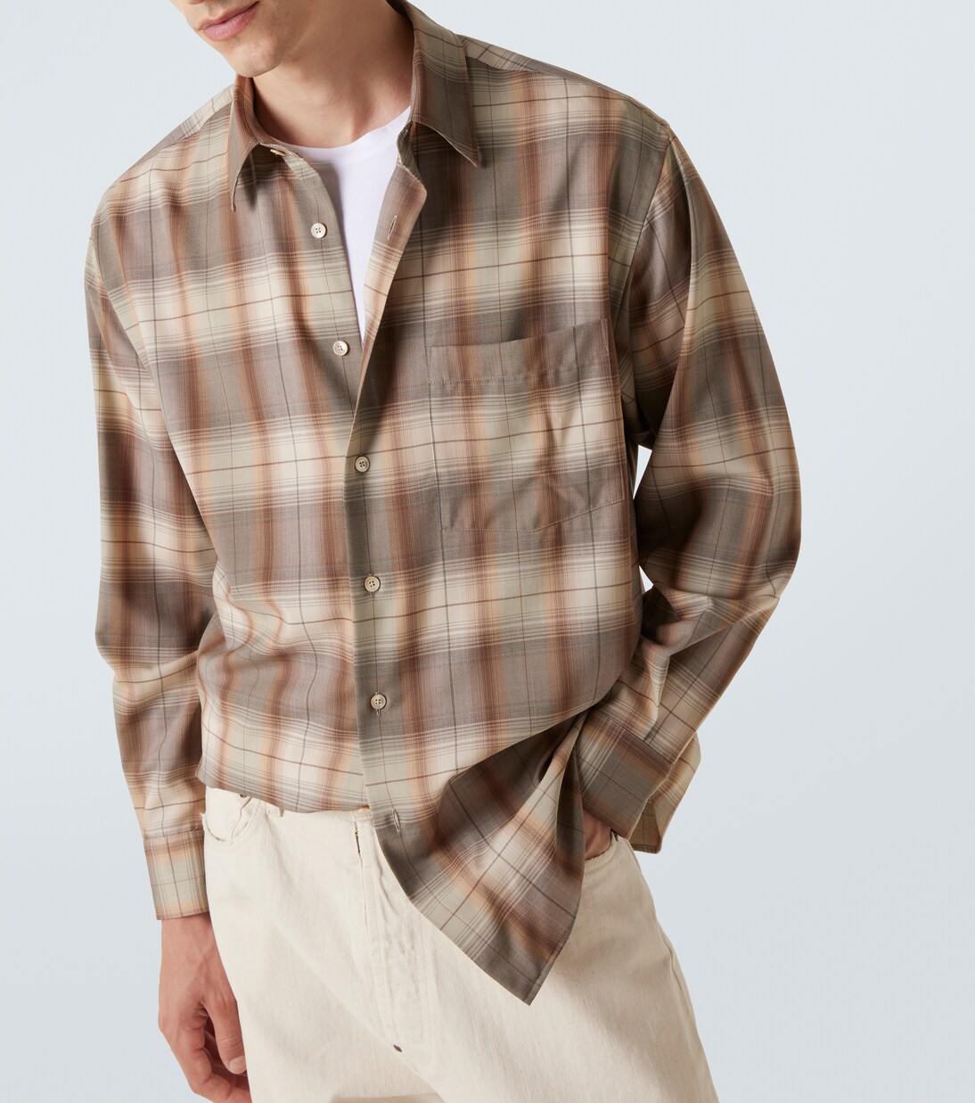 Checked wool shirt | Auralee