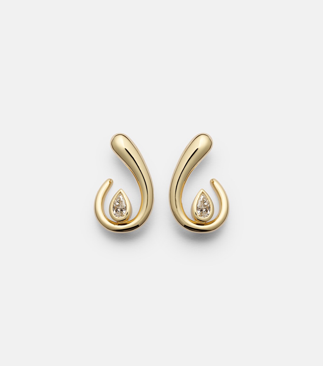 18kt gold earrings with diamonds | Shay Jewelry