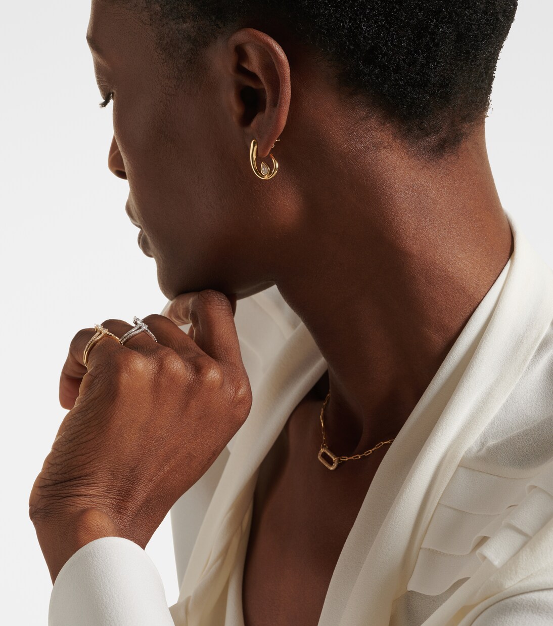 18kt gold earrings with diamonds | Shay Jewelry