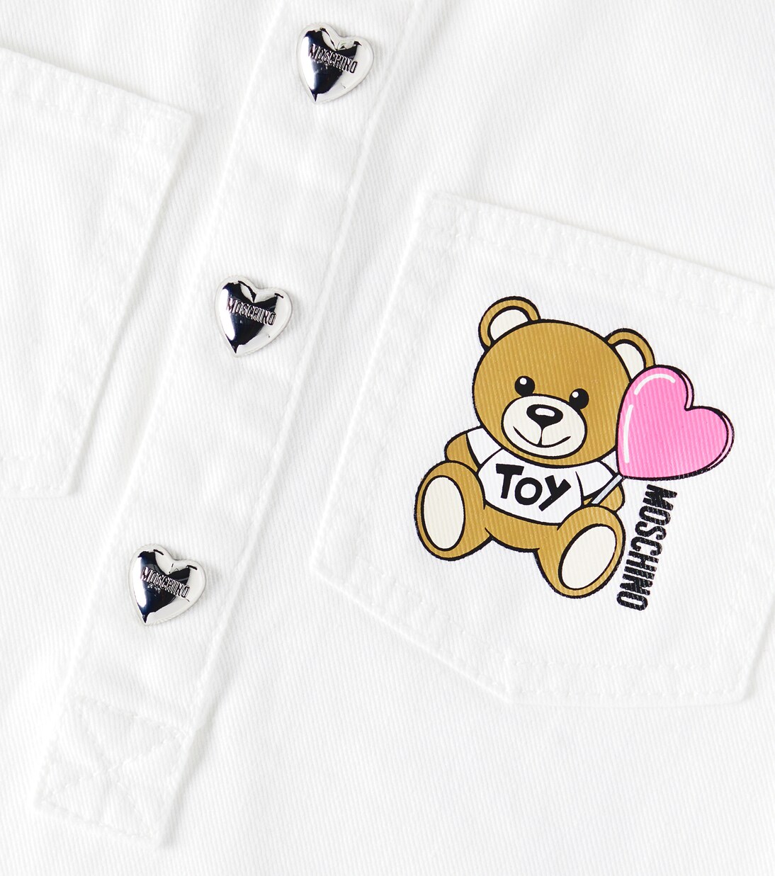 Teddy Bear ruffled cotton jersey dress | Moschino Kids