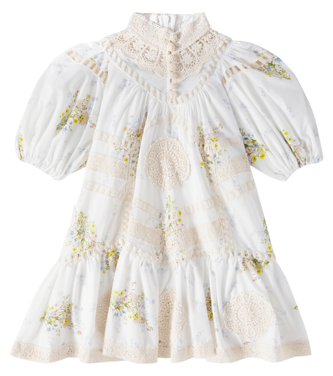 Doily floral cotton voile dress | Petite Amalie  