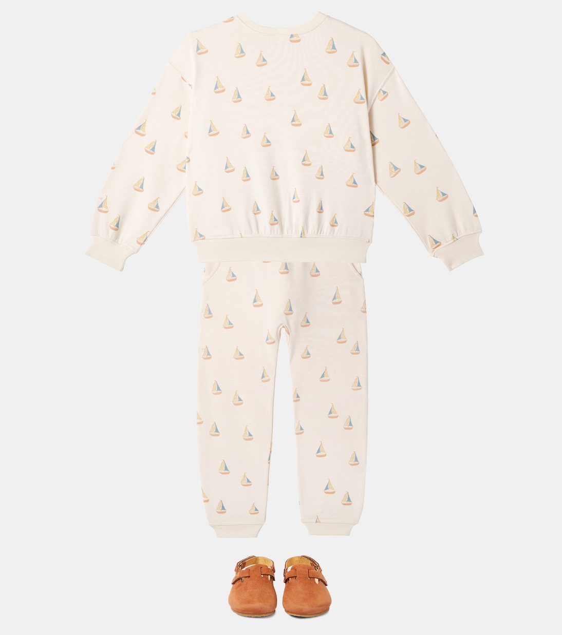 Printed cotton-blend fleece sweatpants | Rylee + Cru