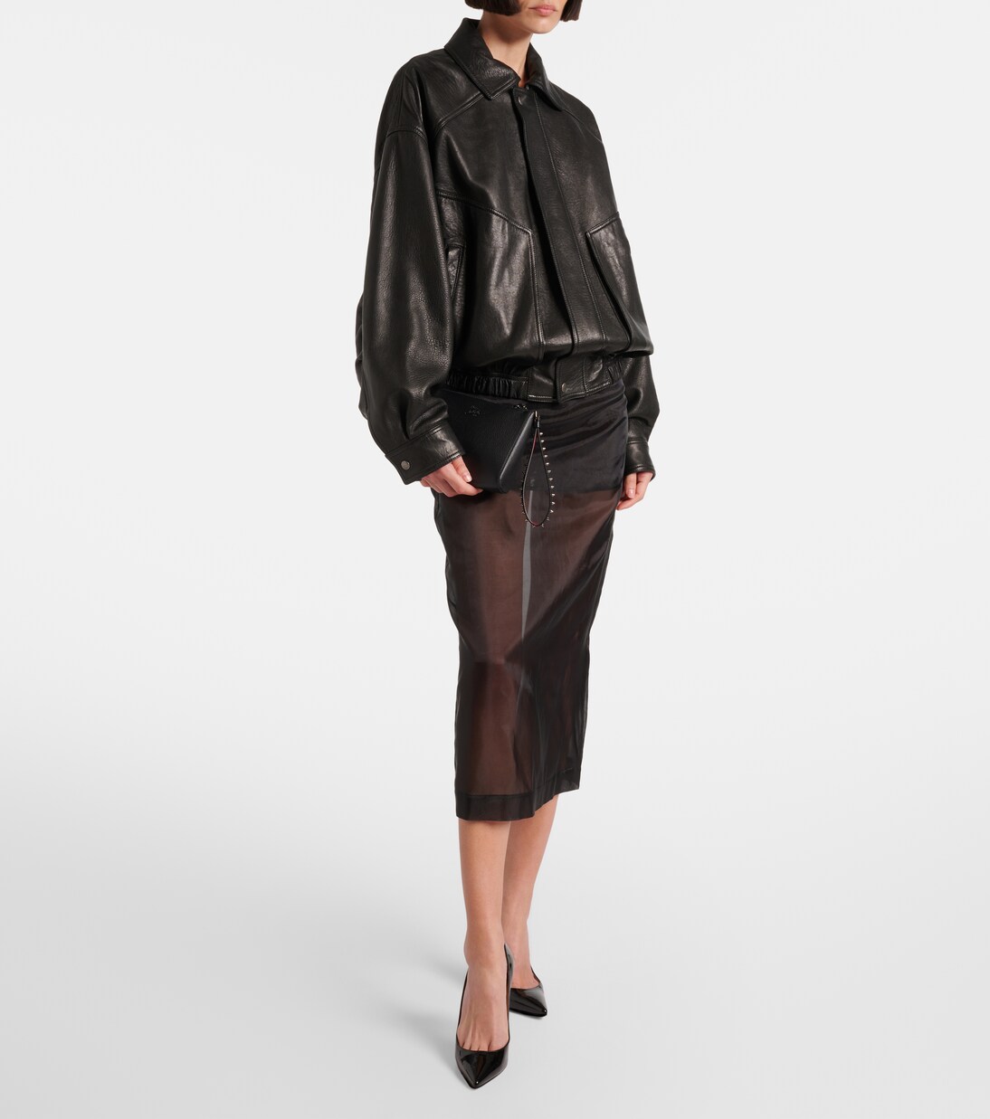 Cabata Mini studded leather pouch  | Christian Louboutin