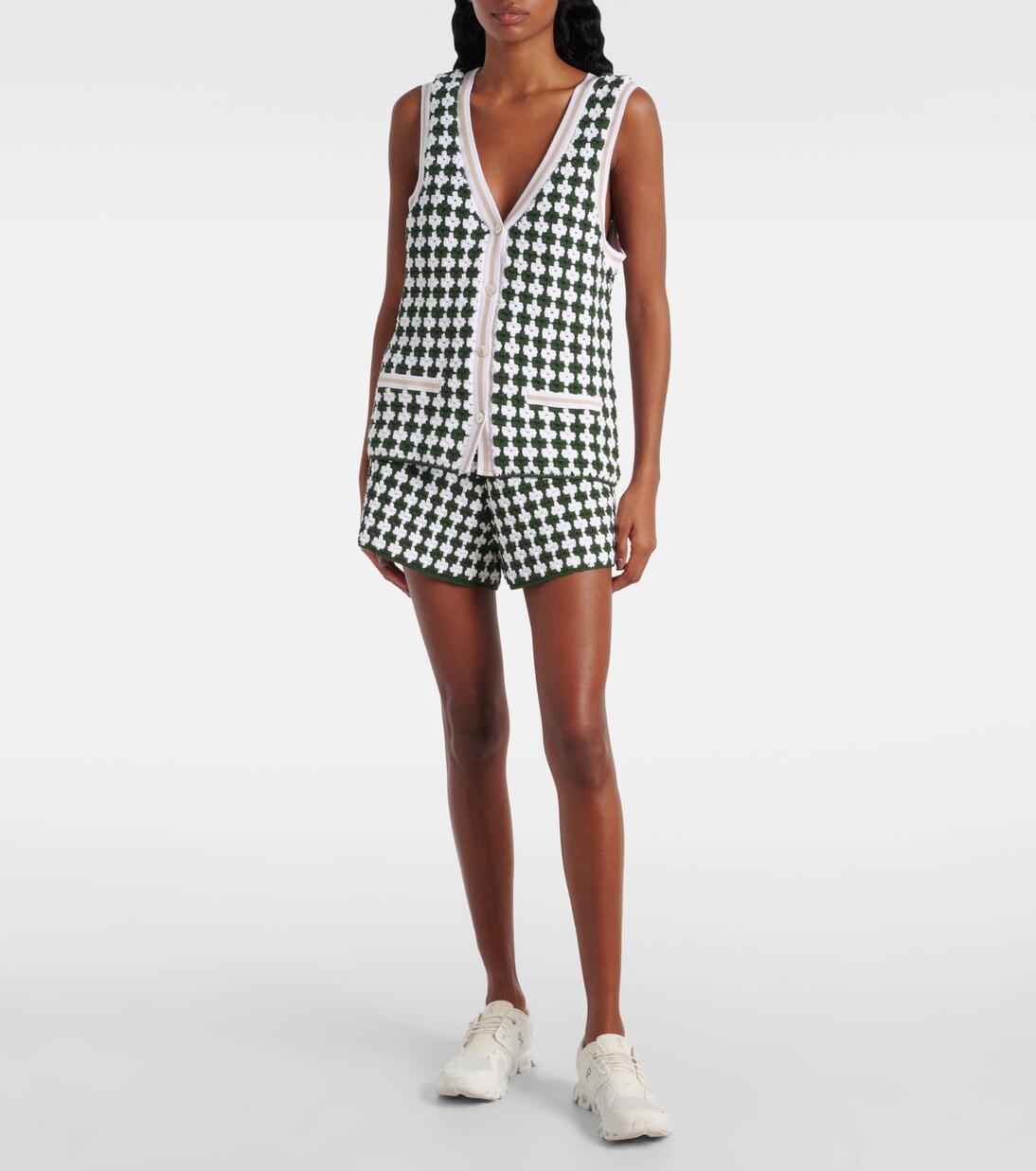 Portobello Malik crochet cotton shorts | The Upside