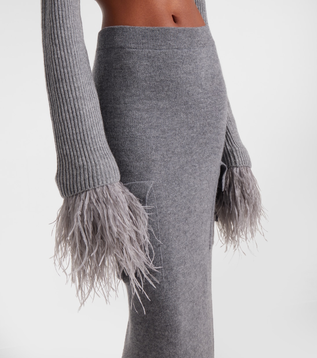 Cropped ribbed-knit wool cardigan | Blumarine