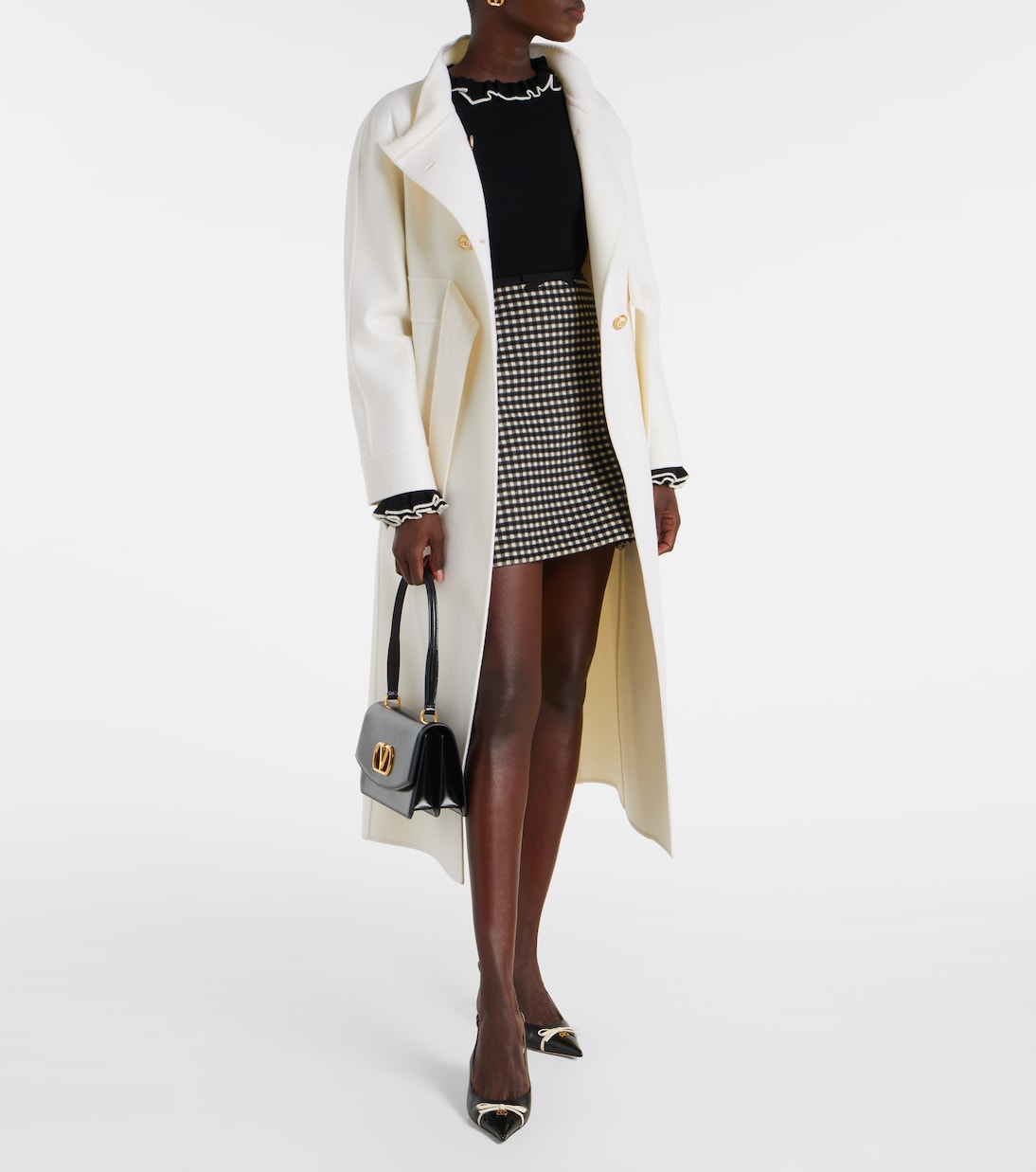 Belted wool and cashmere coat | Valentino