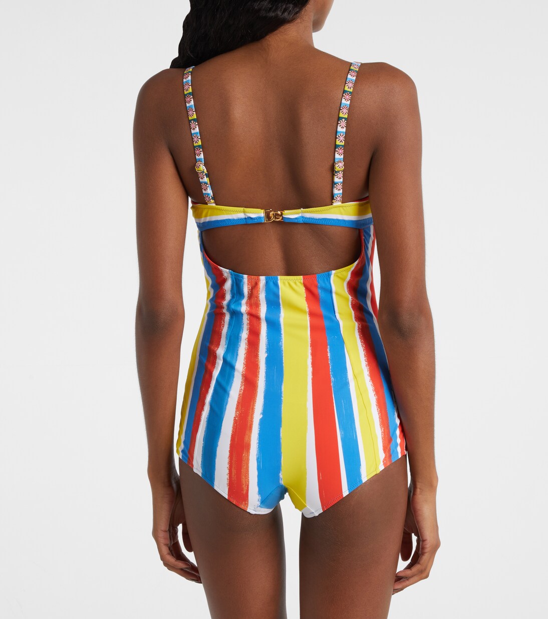 Cutout striped swimsuit | Dolce&Gabbana