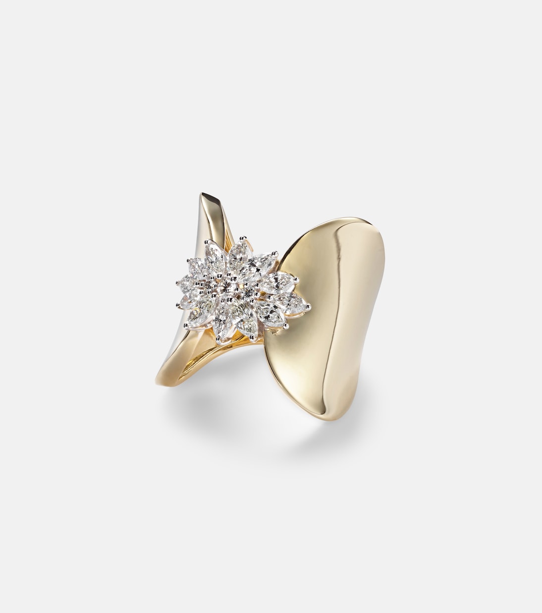 Anello Golden Strada in oro 18kt con diamanti | Yeprem