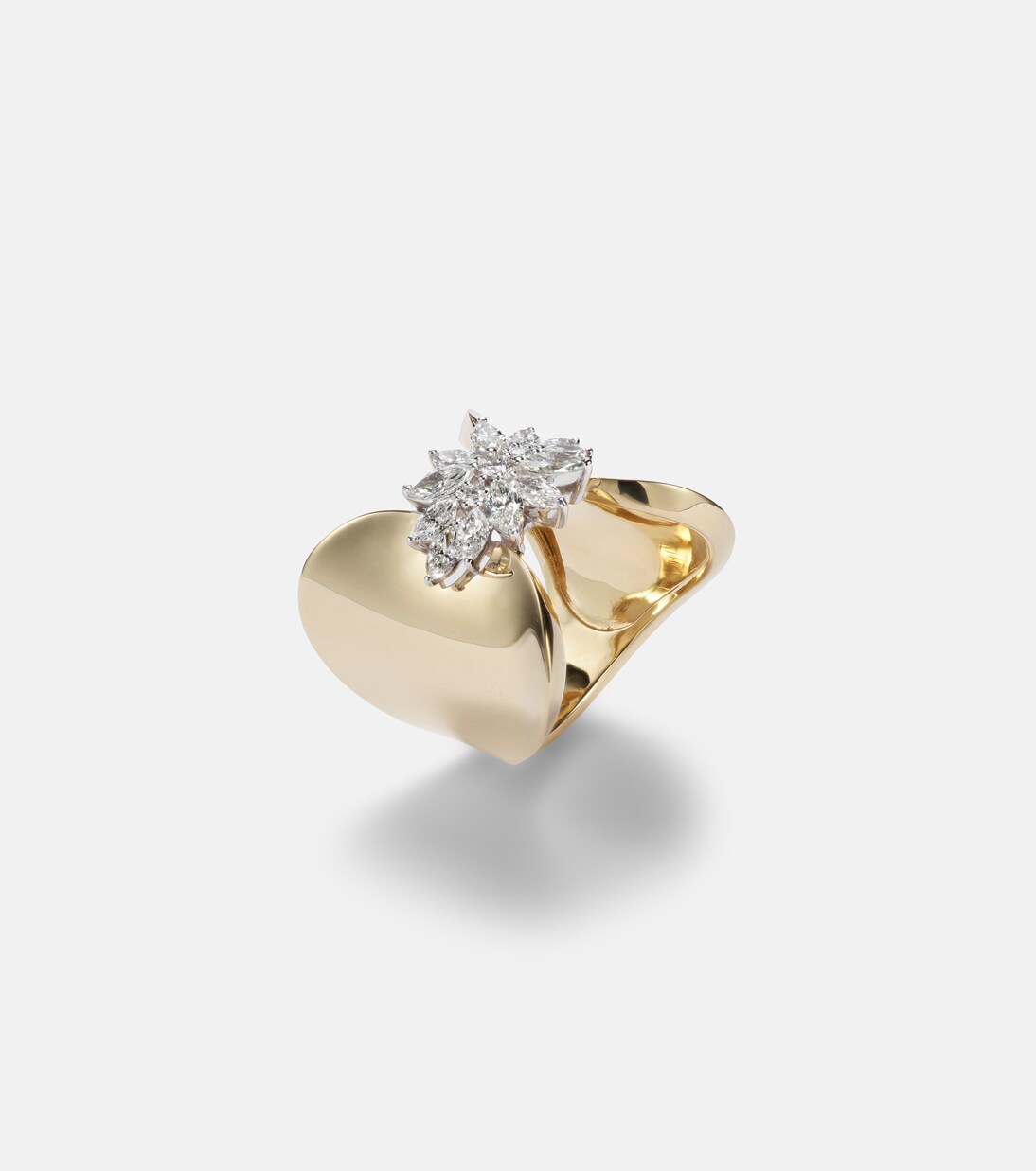 Anello Golden Strada in oro 18kt con diamanti | Yeprem