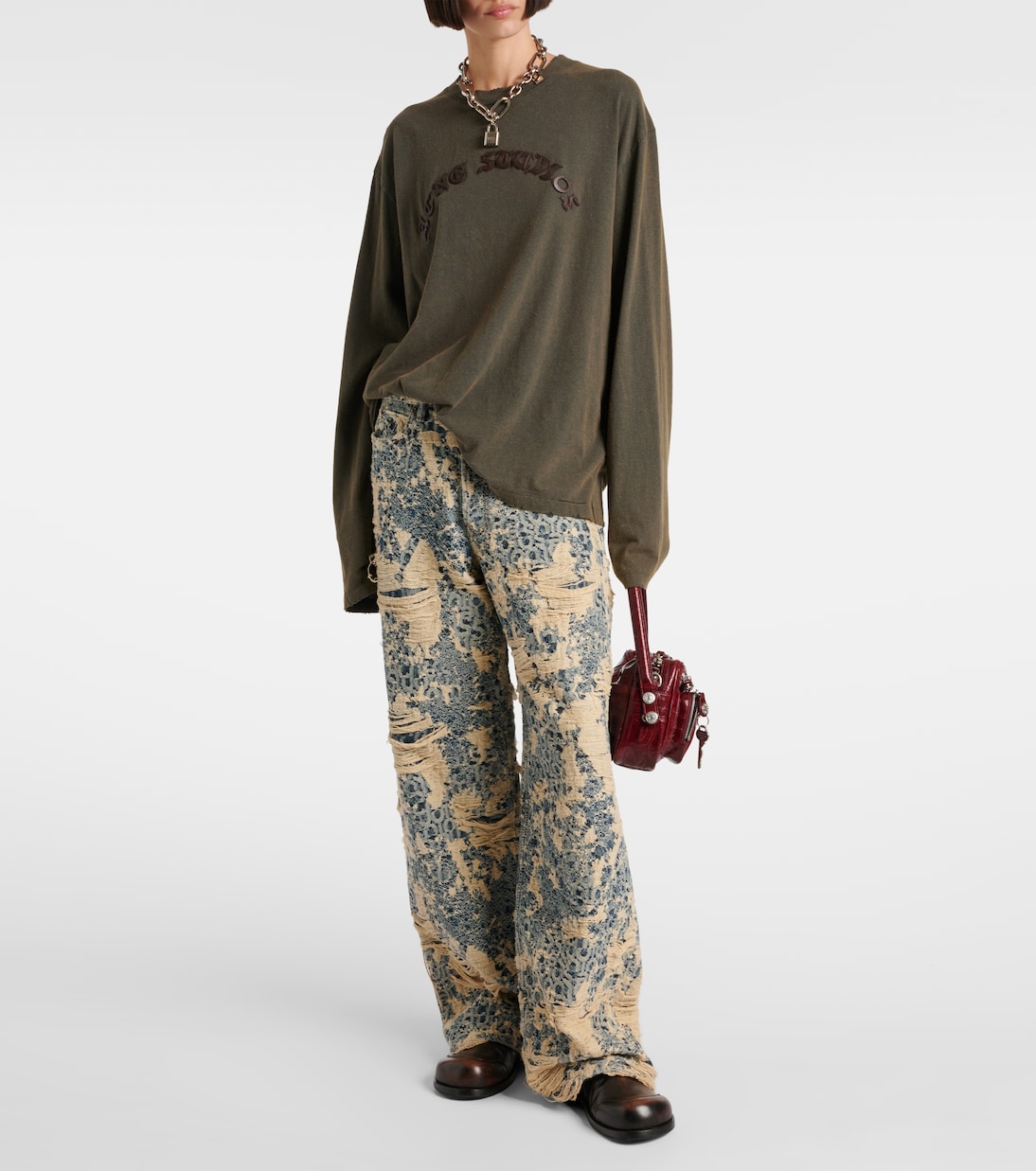 1981 Monogram distressed wide-leg jeans | Acne Studios