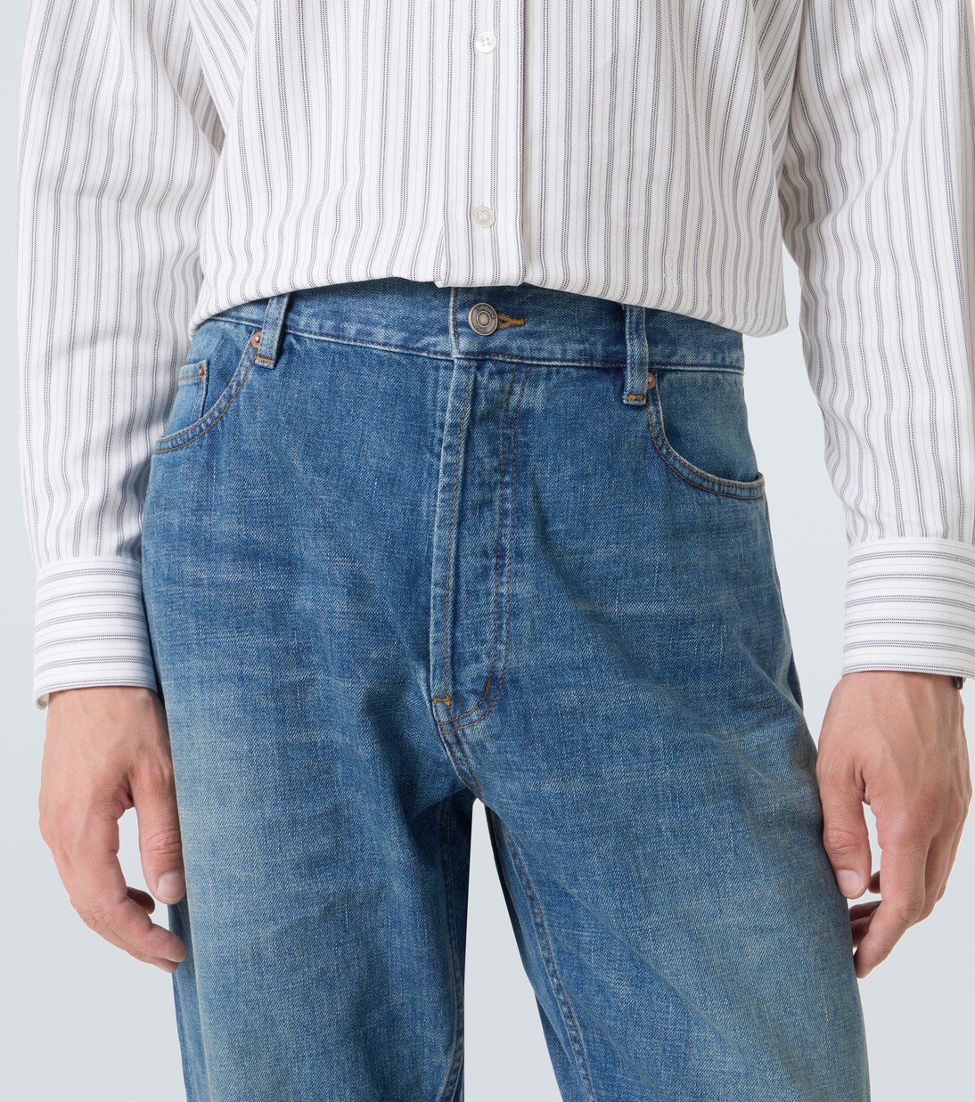 Mick mid-rise straight jeans | Saint Laurent