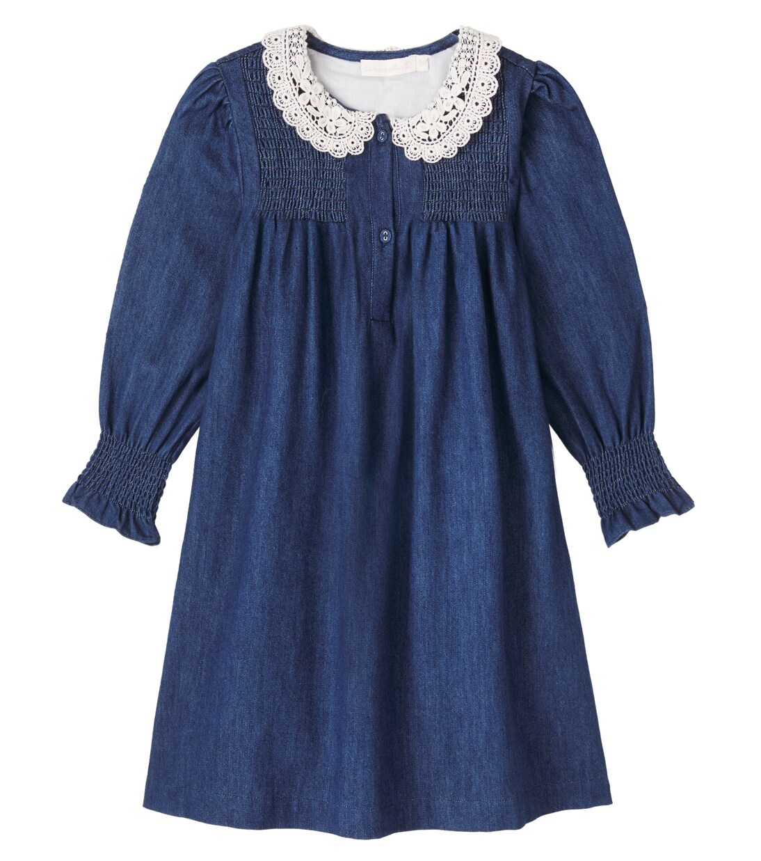 Loredana shirred denim dress | C'era Una Volta
