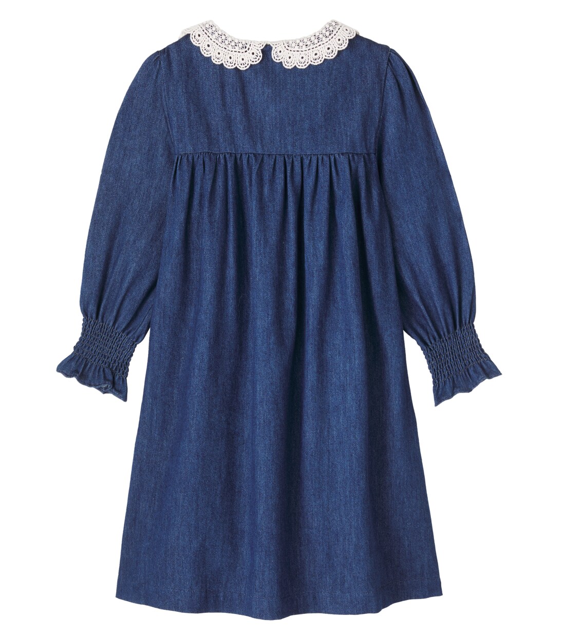 Loredana shirred denim dress | C'era Una Volta