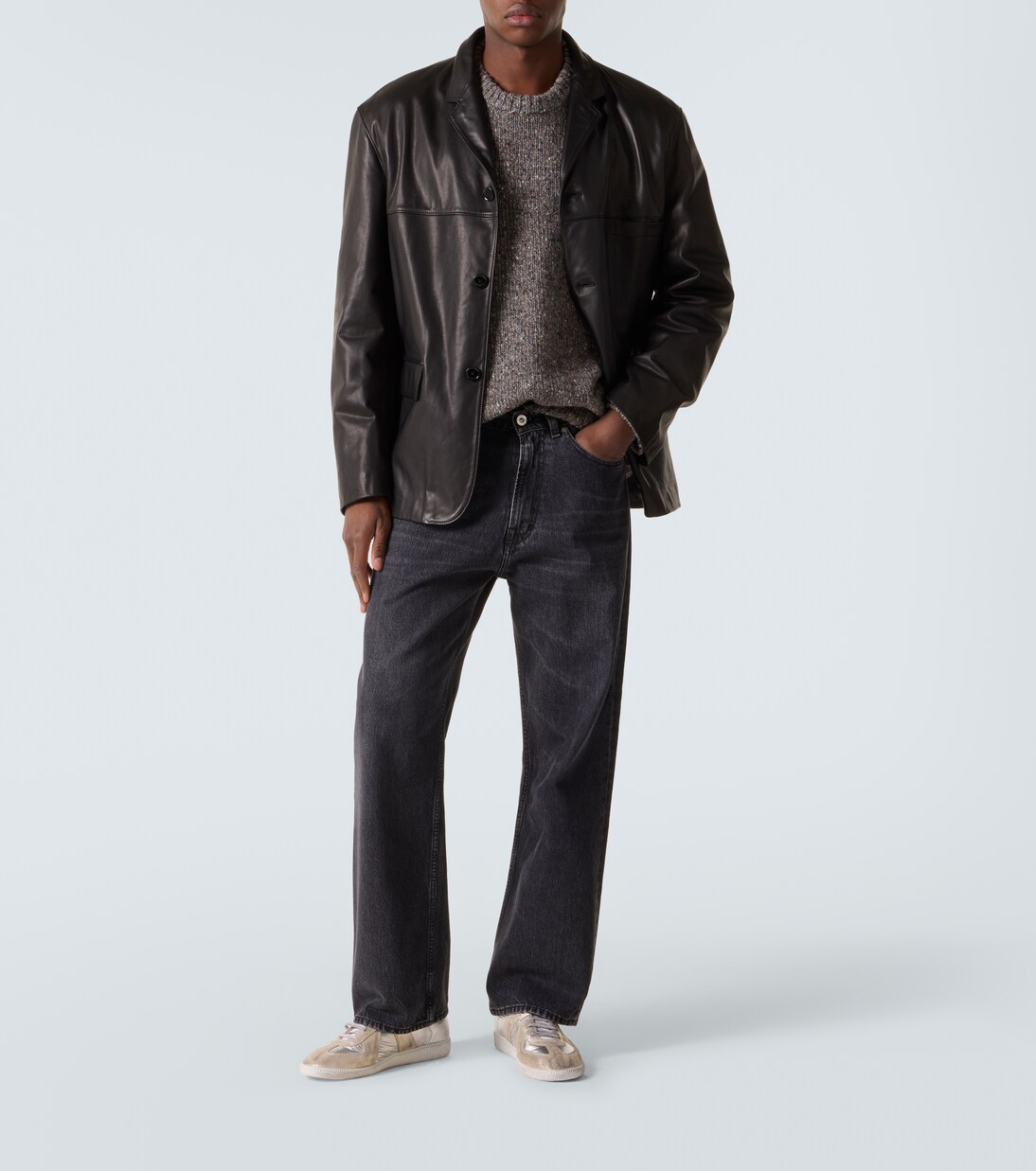 Replica Iridescent leather sneakers | Maison Margiela