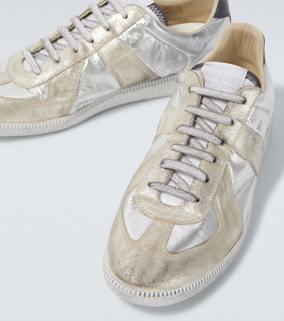 Replica Iridescent leather sneakers | Maison Margiela