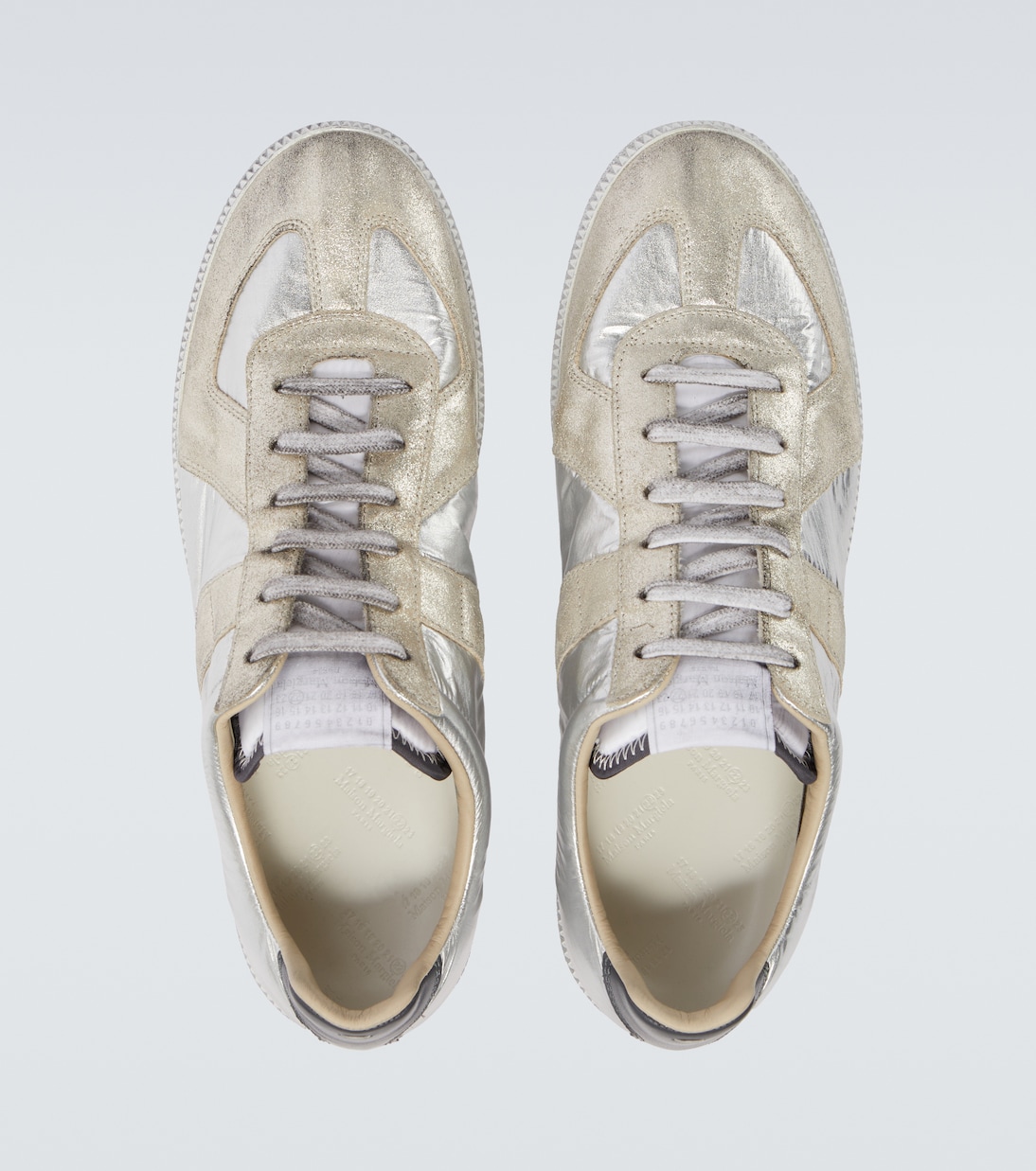 Replica Iridescent leather sneakers | Maison Margiela