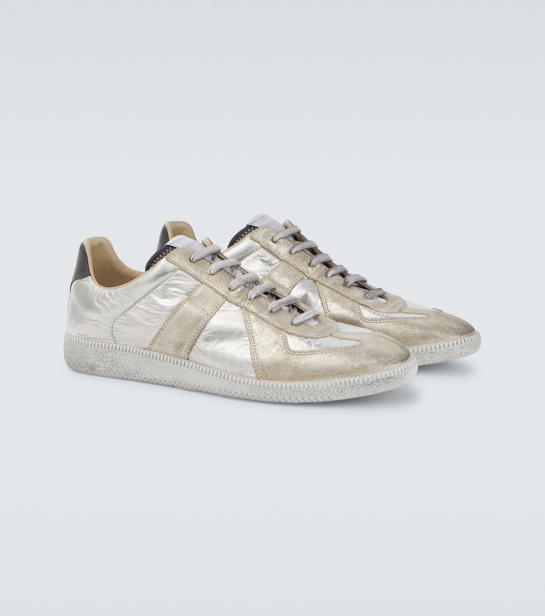 Replica Iridescent leather sneakers | Maison Margiela