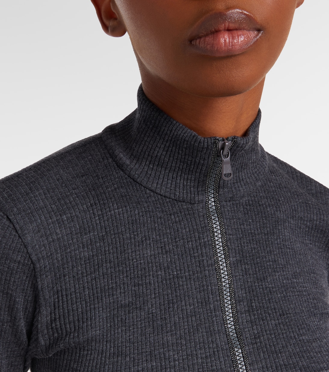 Wool zip-up sweater | Brunello Cucinelli