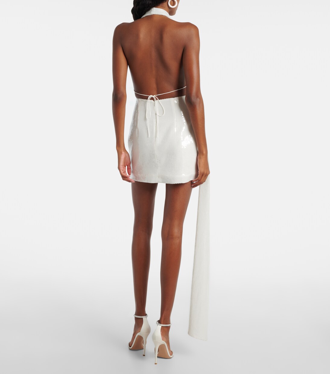 Bridal sequined open-back minidress | Alex Perry