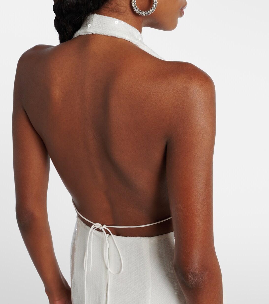 Bridal sequined open-back minidress | Alex Perry